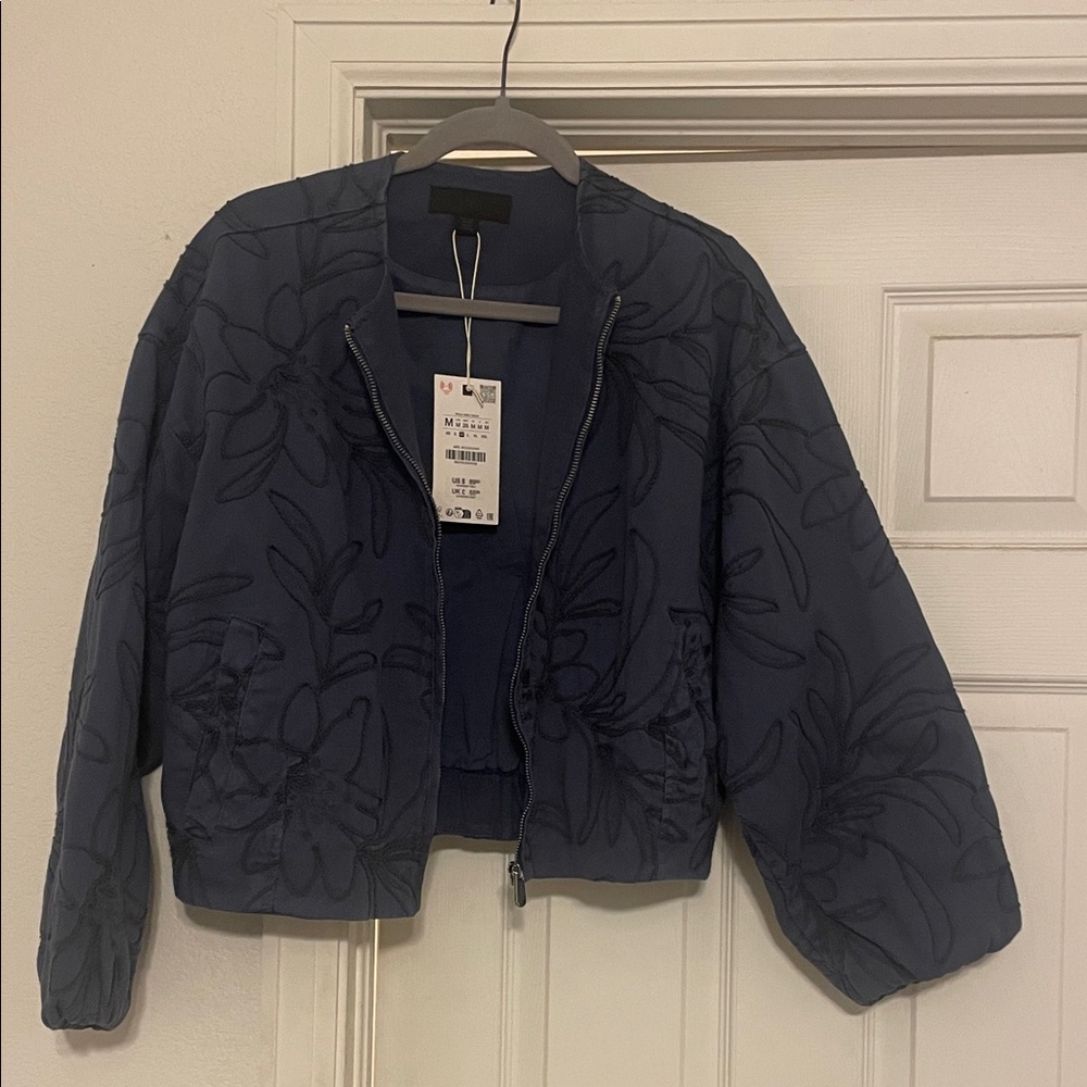 Zara Embroidered bomber jacket